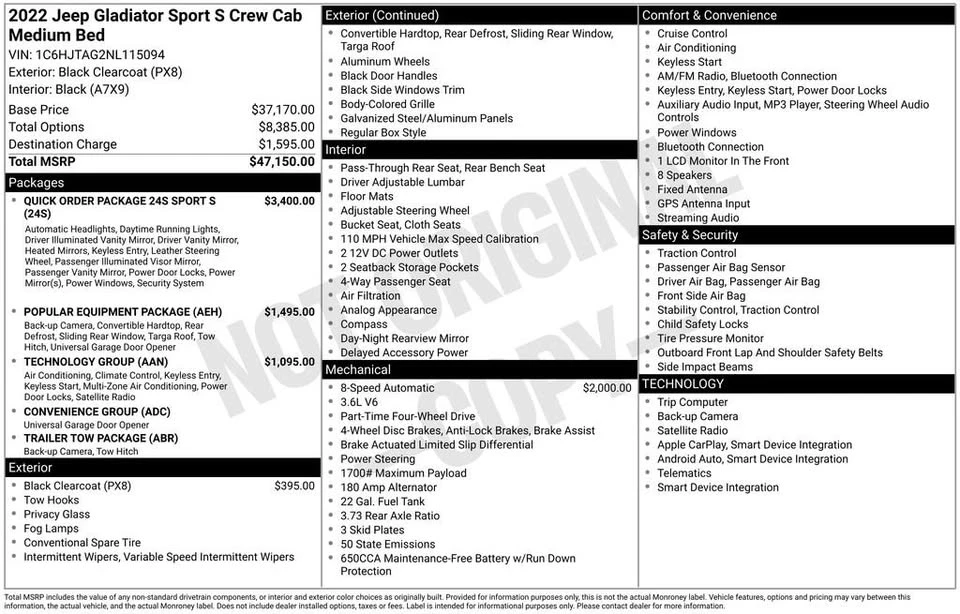 2022 Jeep JT Gladiator - Image 8 of 8
