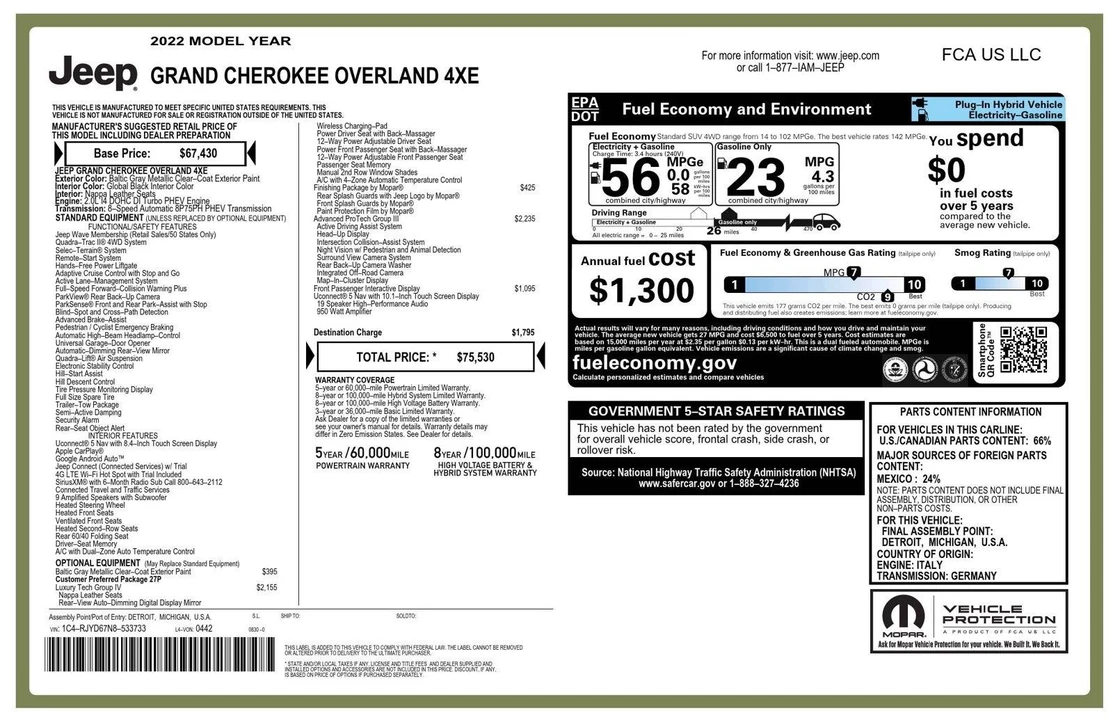 2022 Jeep WL Grand Cherokee - Image 20 of 20