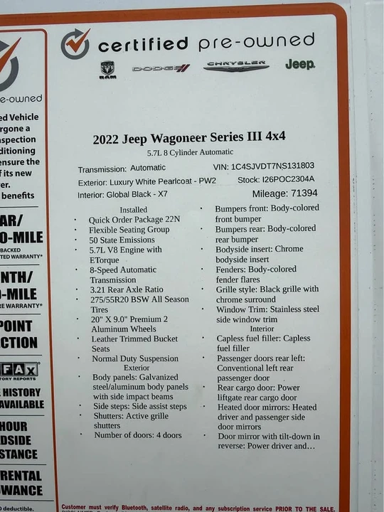 2022 Jeep WS Wagoneer - Image 10 of 10