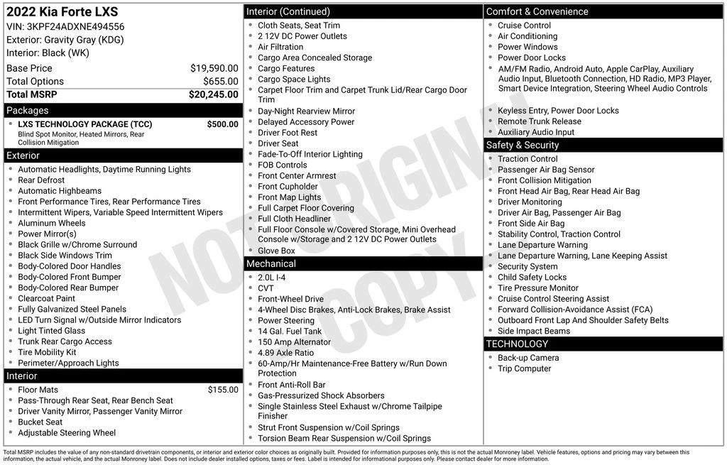 2022 Kia Forte - Image 2 of 2