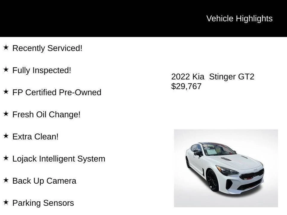 2022 Kia Stinger - Image 2 of 20