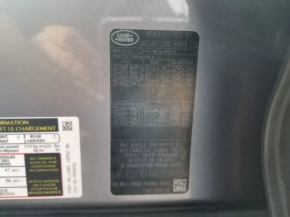 2022 Land Rover Defender L663 - Image 19 of 19