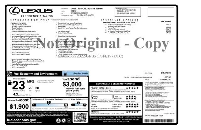 2022 Lexus IS 3rd Gen - Image 9 of 12
