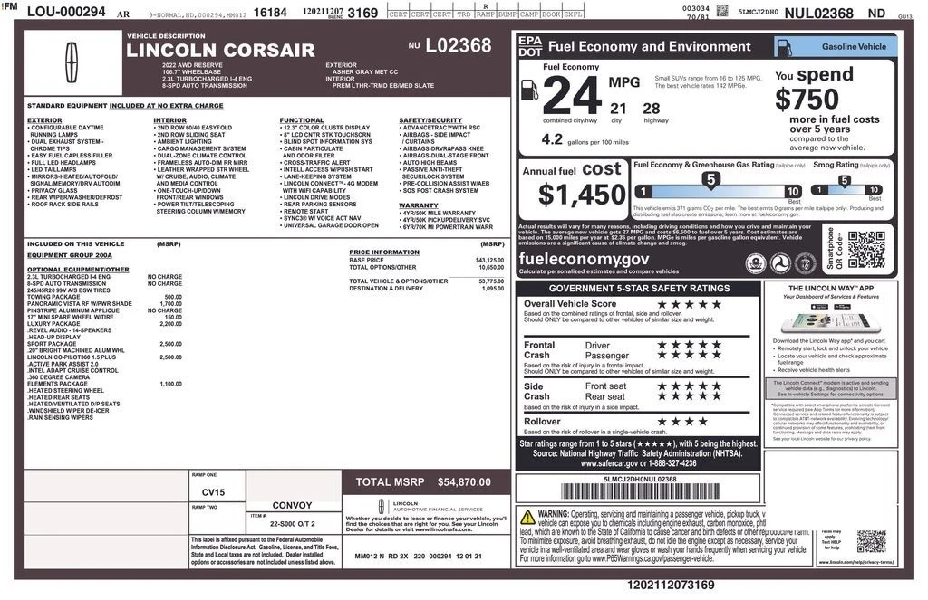 2022 Lincoln Corsair - Image 6 of 12