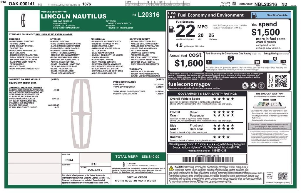 2022 Lincoln Nautilus - Image 6 of 12