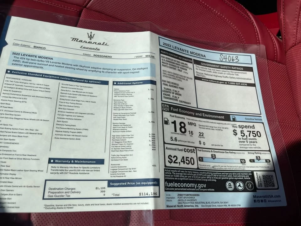 2022 Maserati Levante Modena - Image 19 of 19