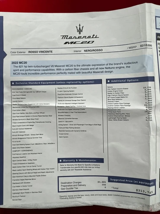 2022 Maserati MC20 - Image 3 of 14