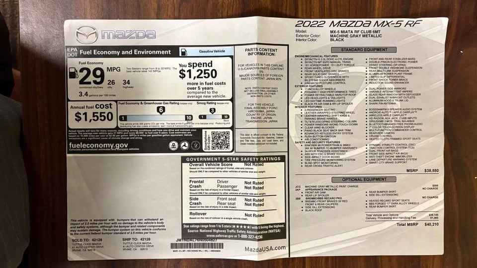 2022 Mazda ND MX-5 Miata - Image 11 of 11