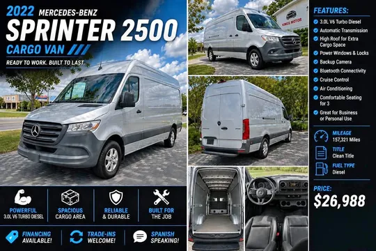 2022 Mercedes-Benz Sprinter 2500 Passenger High Roof w/170" WB Van 3D