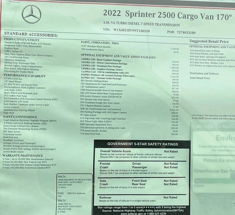 2022 Mercedes-Benz VS30 Sprinter - Image 6 of 21