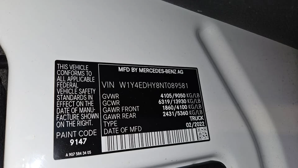 2022 Mercedes-Benz VS30 Sprinter - Image 18 of 19