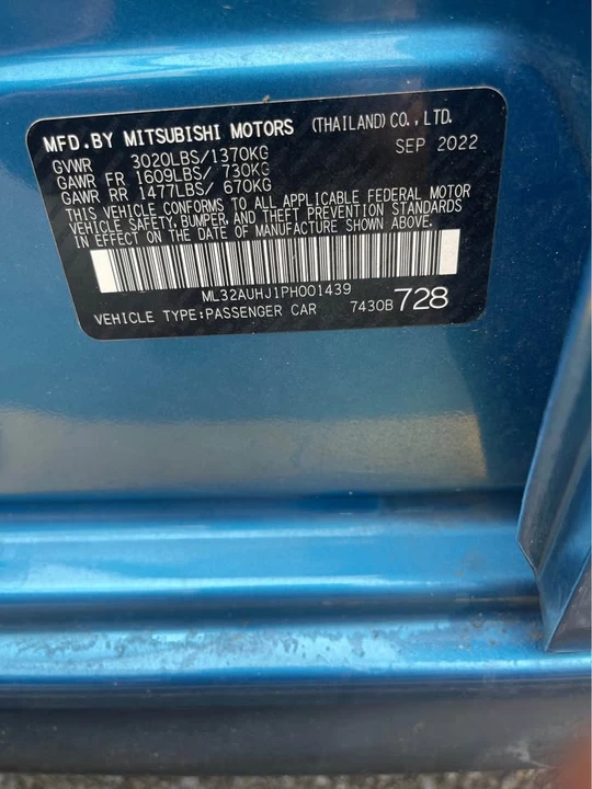 2022 Mitsubishi Mirage 6th Gen - Image 6 of 6