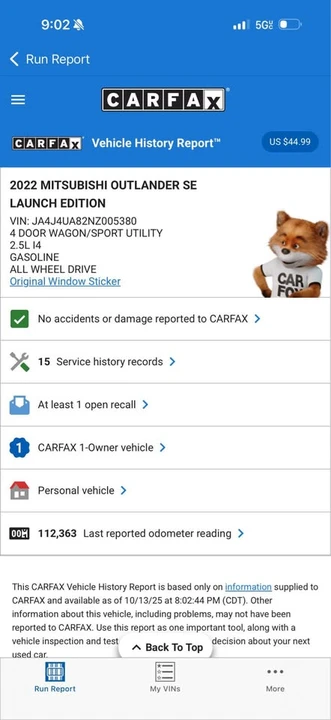 2022 Mitsubishi Outlander - Image 16 of 16