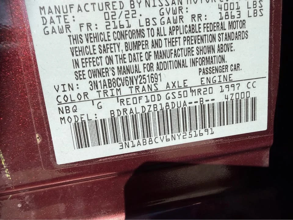 2022 Nissan Sentra 8th Gen - Image 18 of 19