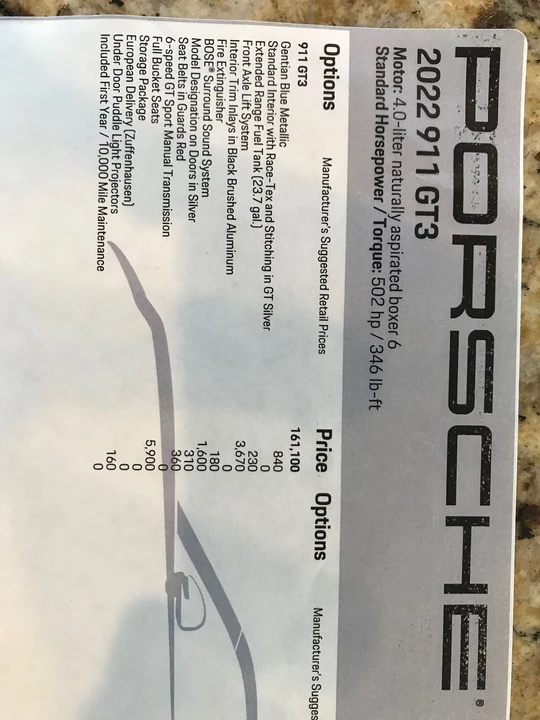 2022 Porsche 992 GT3 - Image 17 of 19