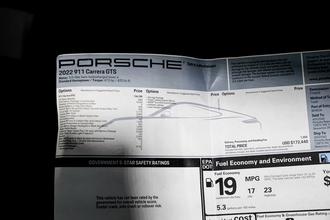 2022 Porsche 992 Carrera GTS - Image 2 of 12