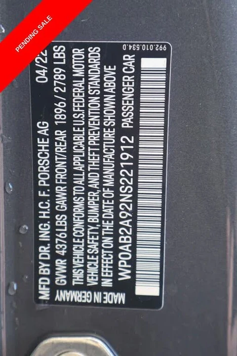 2022 Porsche 992 Carrera S - Image 17 of 29