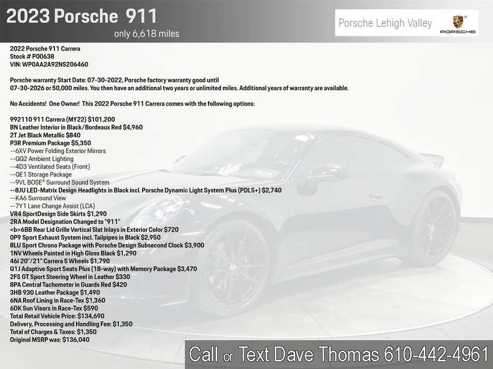 2022 Porsche 992 Carrera - Image 2 of 21