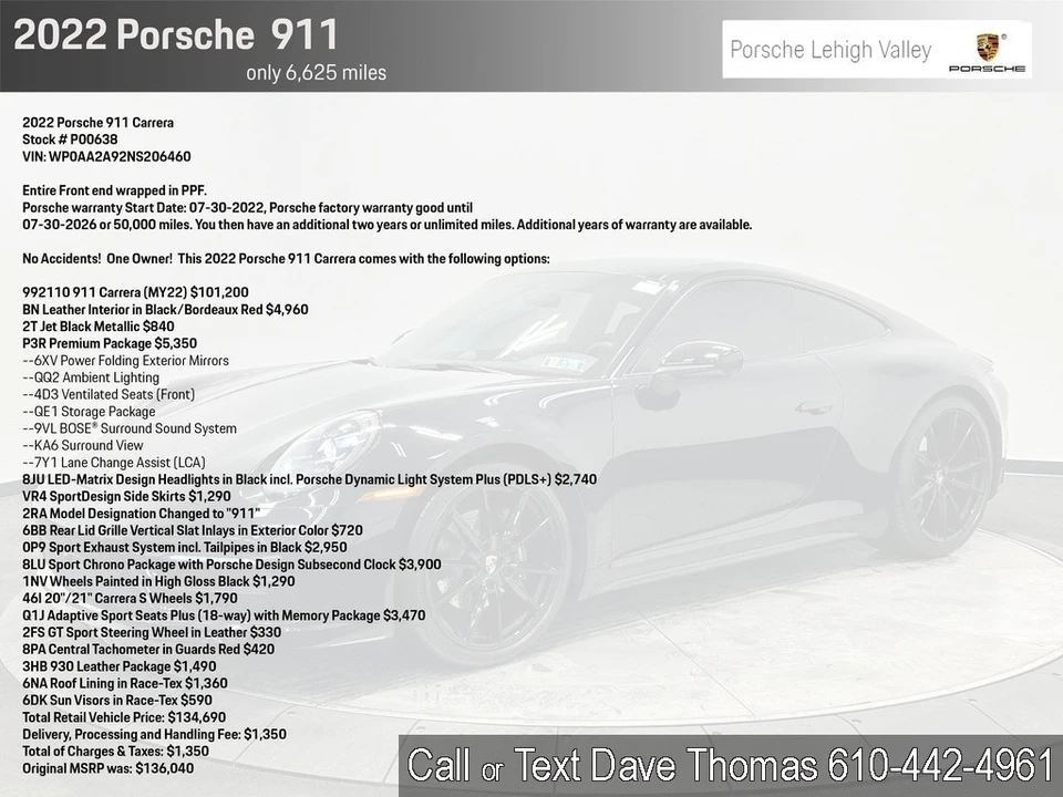2022 Porsche 992 Carrera - Image 2 of 21