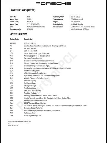 2022 Porsche 992 GT3 - Image 2 of 2