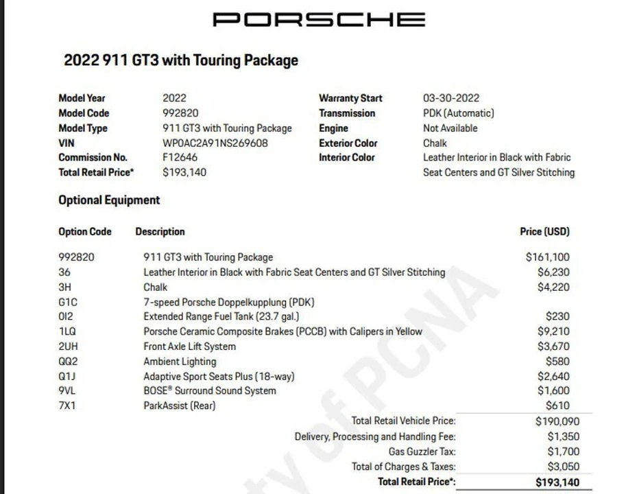2022 Porsche 992 GT3 - Image 9 of 31