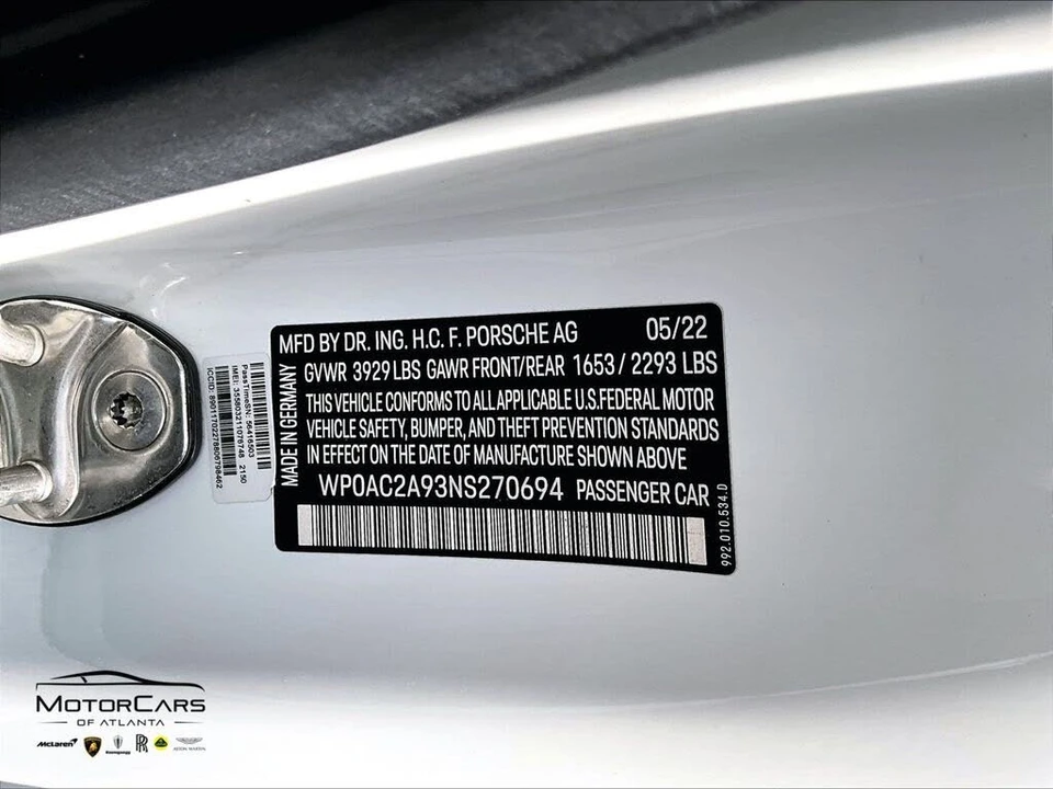 2022 Porsche 992 GT3 - Image 27 of 29