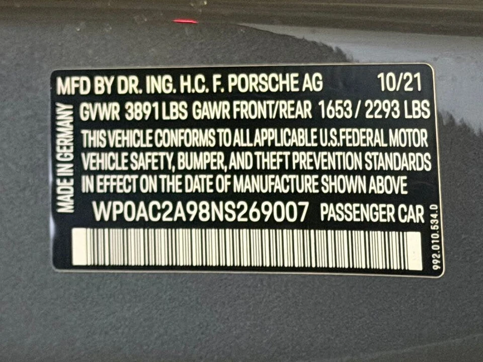 2022 Porsche 992 GT3 - Image 24 of 25