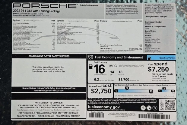 2022 Porsche 992 GT3 - Image 8 of 8