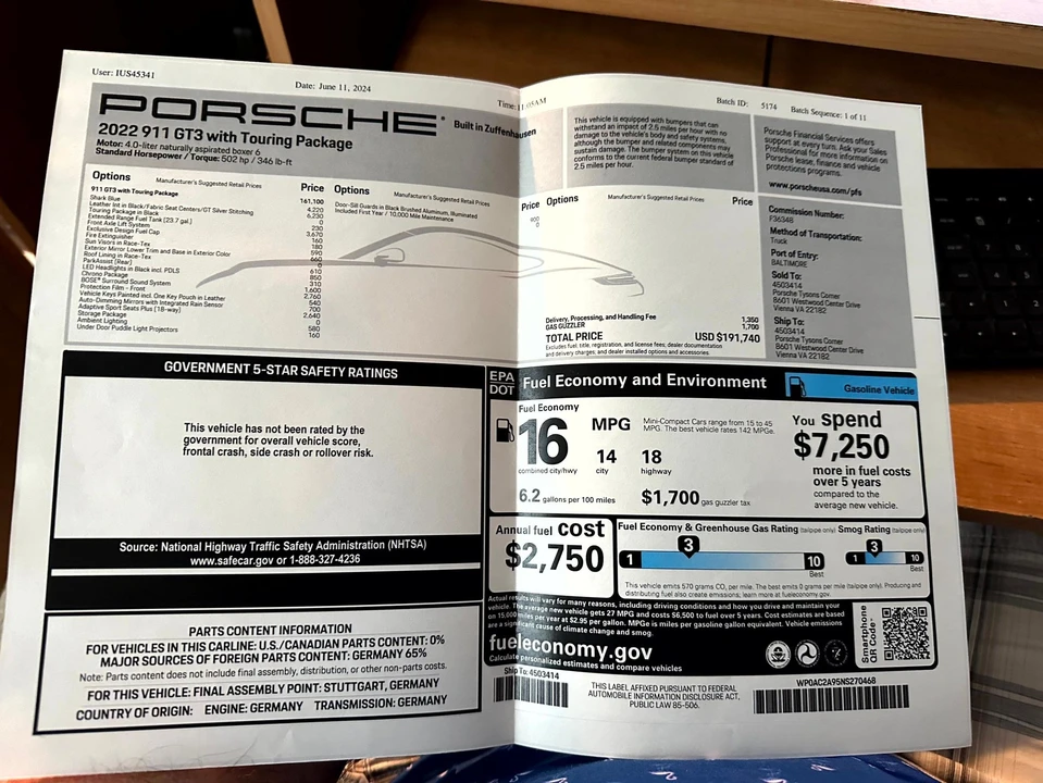 2022 Porsche 992 GT3 - Image 21 of 29