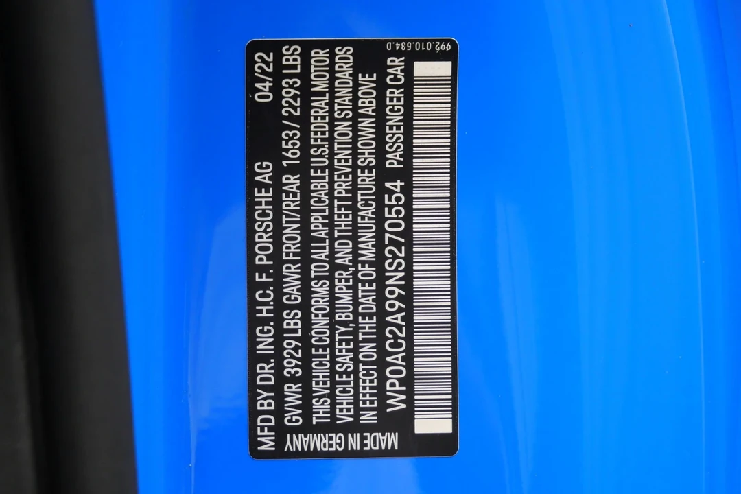2022 Porsche 992 GT3 - Image 20 of 21