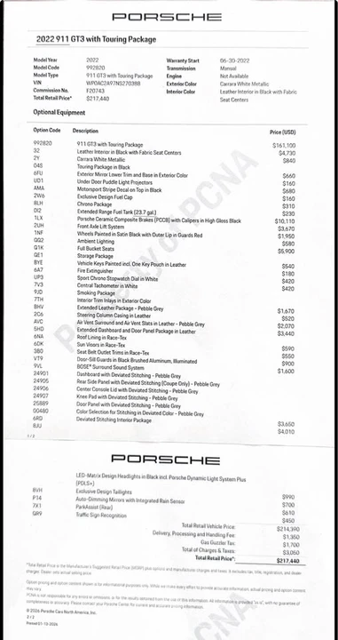 2022 Porsche 992 GT3 - Image 15 of 15