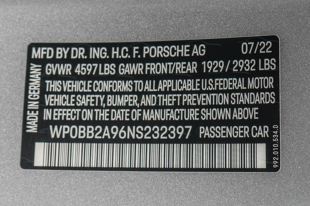 2022 Porsche 992 Targa 4 GTS - Image 20 of 31