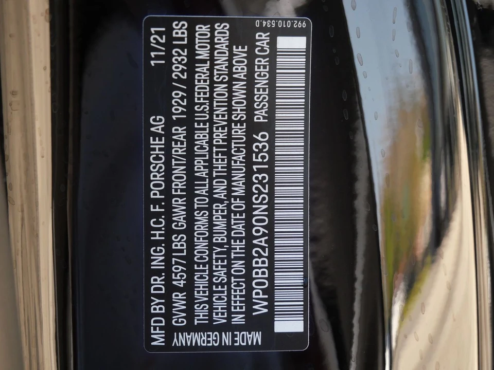 2022 Porsche 992 Targa 4 & 4S - Image 25 of 25