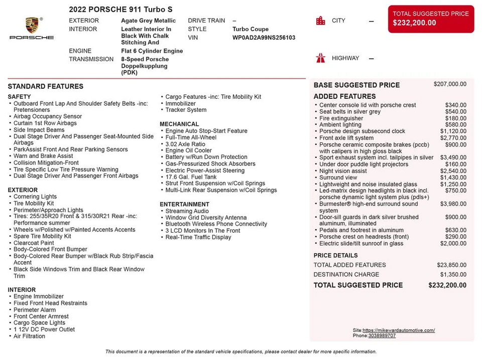 2022 Porsche 992 Turbo S - Image 6 of 31