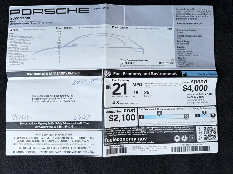 2022 Porsche Macan - Image 2 of 31