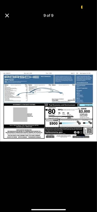2022 Porsche Taycan - Image 5 of 9