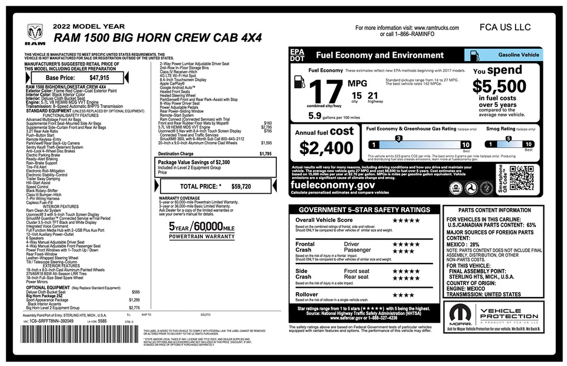 2022 Ram 1500 2nd Gen - Image 2 of 31