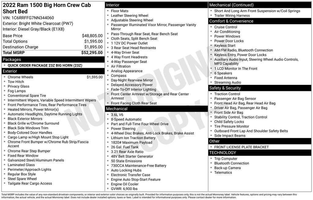 2022 Ram 1500 2nd Gen - Image 2 of 12