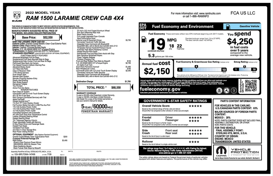 2022 Ram 1500 2nd Gen - Image 2 of 22