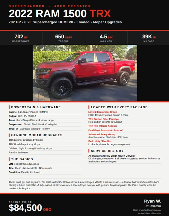 2022 Ram 1500 TRX 1st Gen - Image 3 of 25