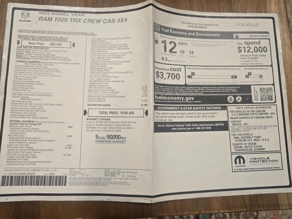 2022 Ram 1500 TRX 1st Gen - Image 4 of 24