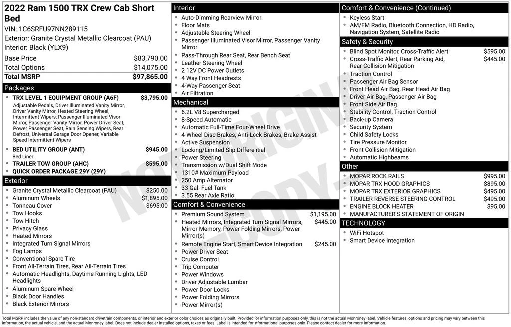 2022 Ram 1500 TRX 1st Gen - Image 10 of 12