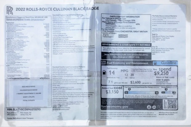 2022 Rolls-Royce Cullinan Black Badge - Image 7 of 7
