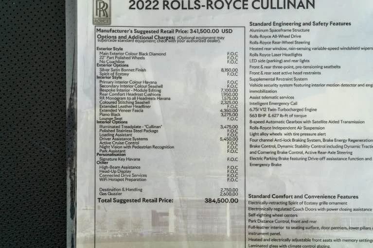 2022 Rolls-Royce Cullinan - Image 11 of 12