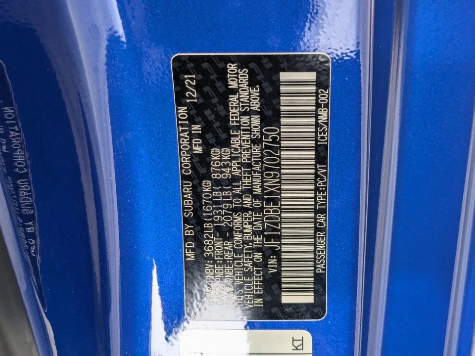 2022 Subaru BRZ 2nd Gen - Image 15 of 15