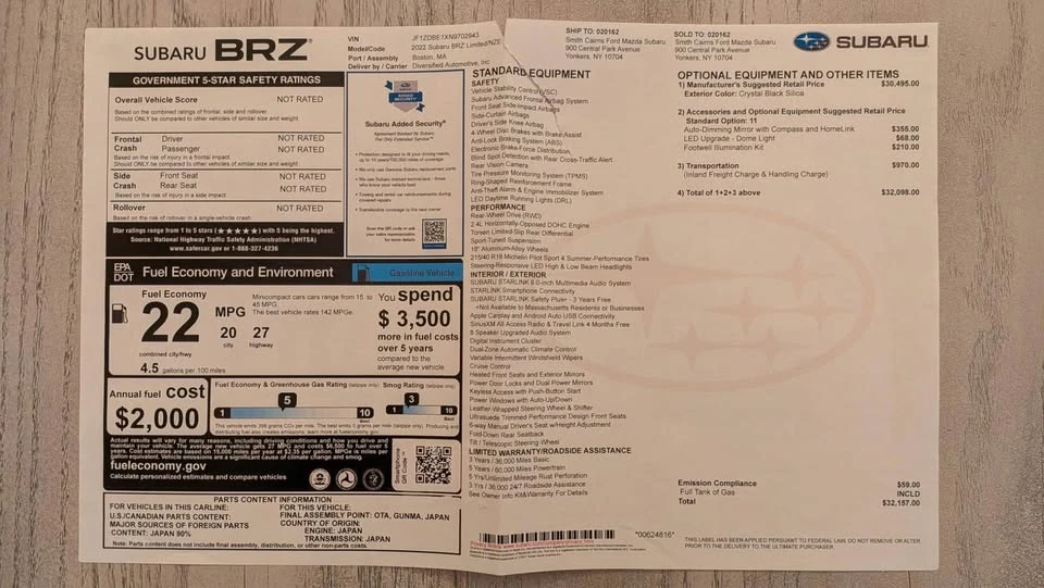 2022 Subaru BRZ 2nd Gen - Image 4 of 20
