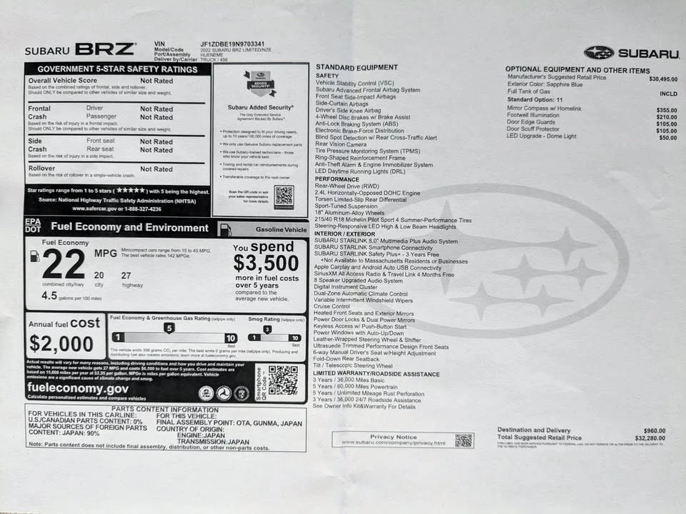 2022 Subaru BRZ 2nd Gen - Image 10 of 10