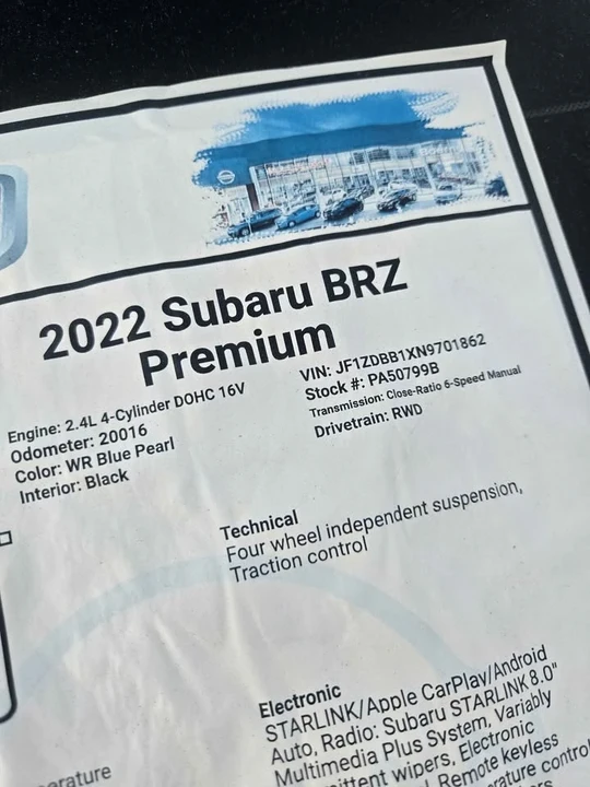2022 Subaru BRZ 2nd Gen - Image 5 of 5