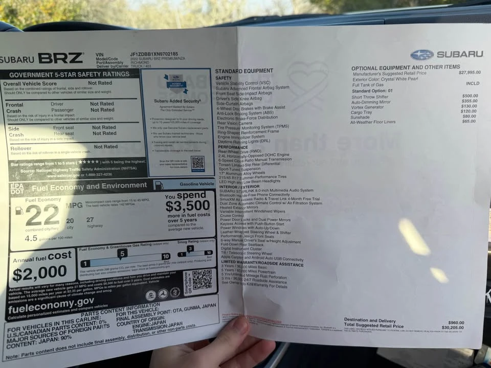 2022 Subaru BRZ 2nd Gen - Image 20 of 20