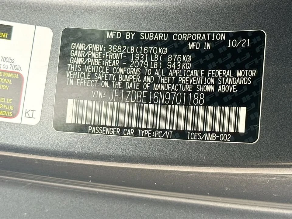 2022 Subaru BRZ 2nd Gen - Image 16 of 16